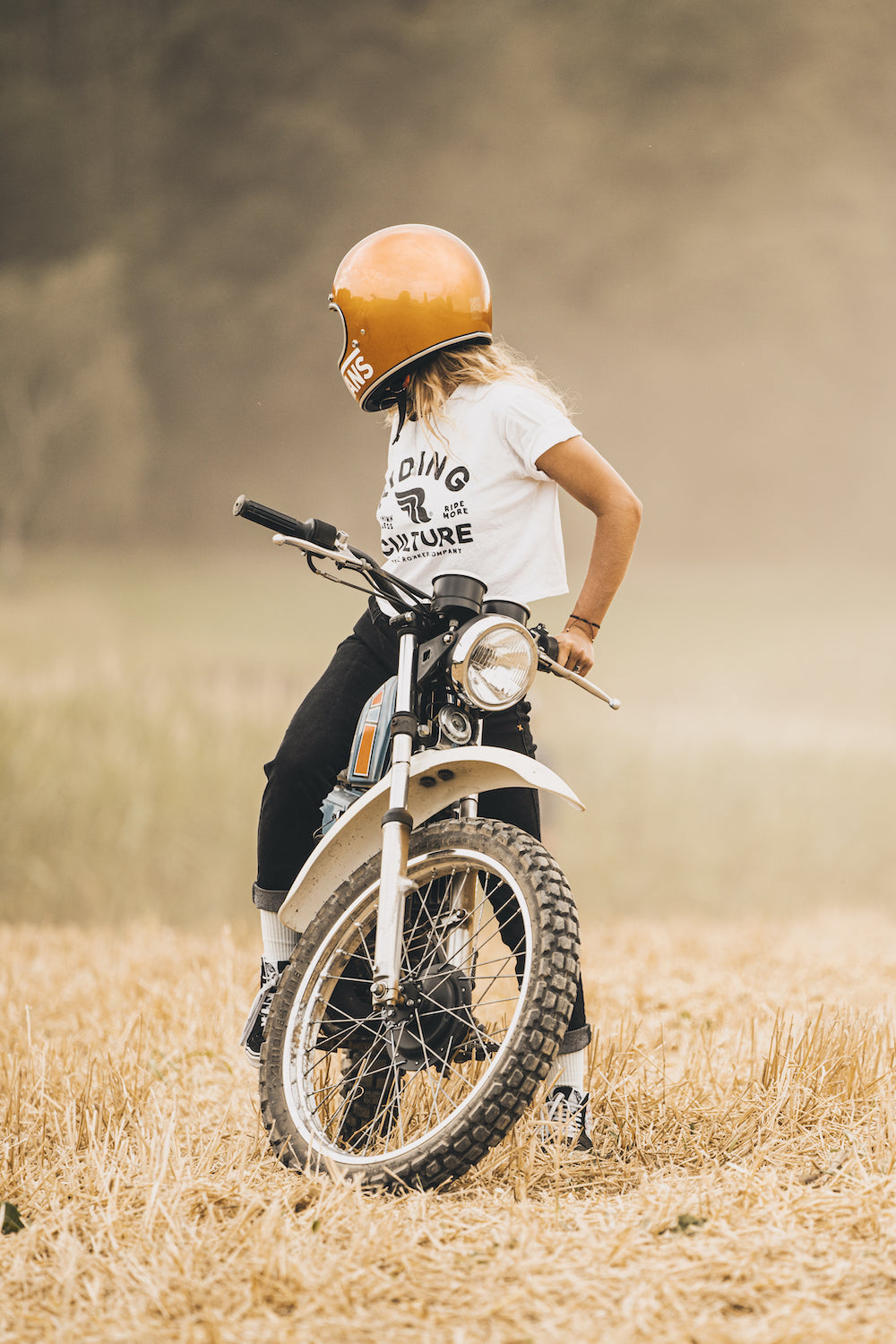 Ride More Crop Top White