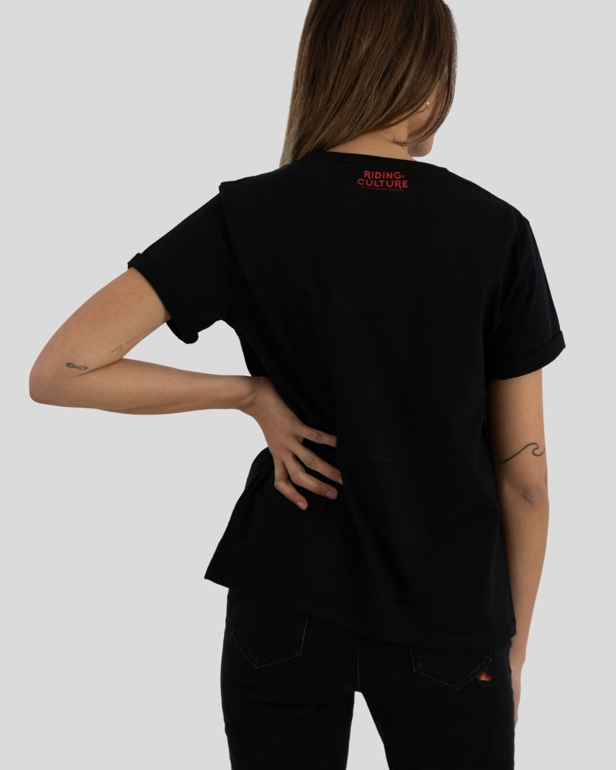 Logo RC Lady Loose Black T-Shirt