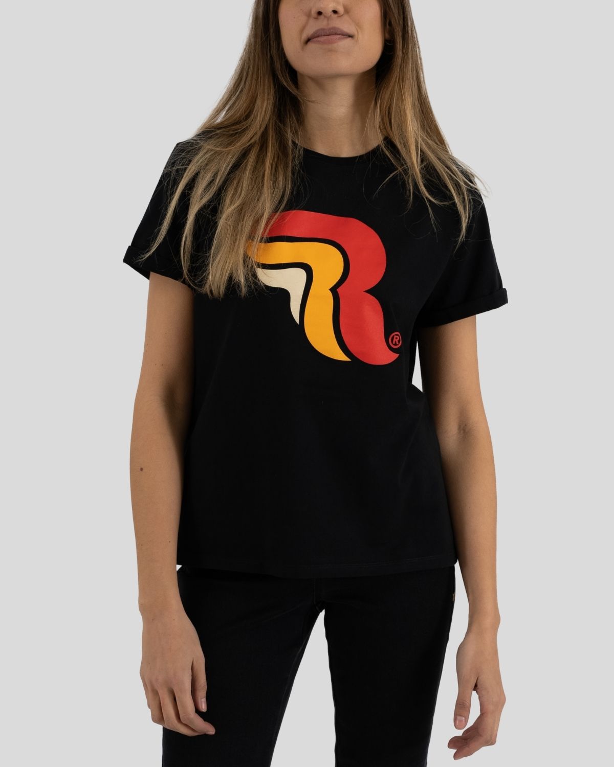 Logo RC Lady Loose Black T-Shirt
