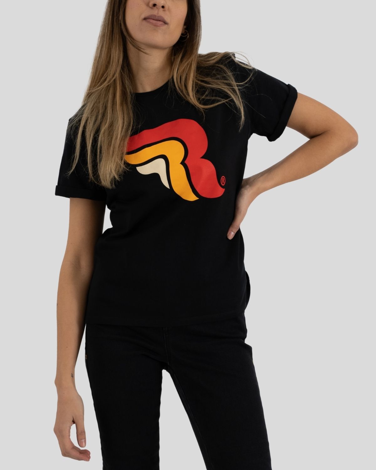 Logo RC Lady Loose Black T-Shirt