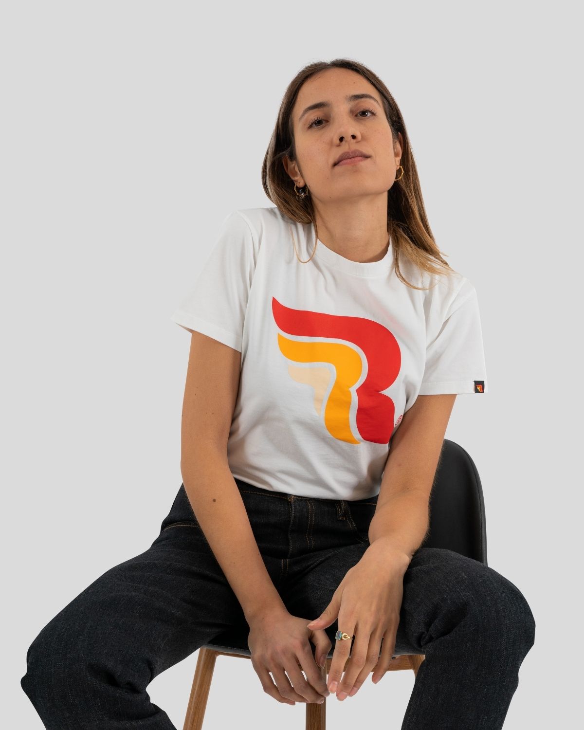 Logo RC Lady Loose White T-Shirt