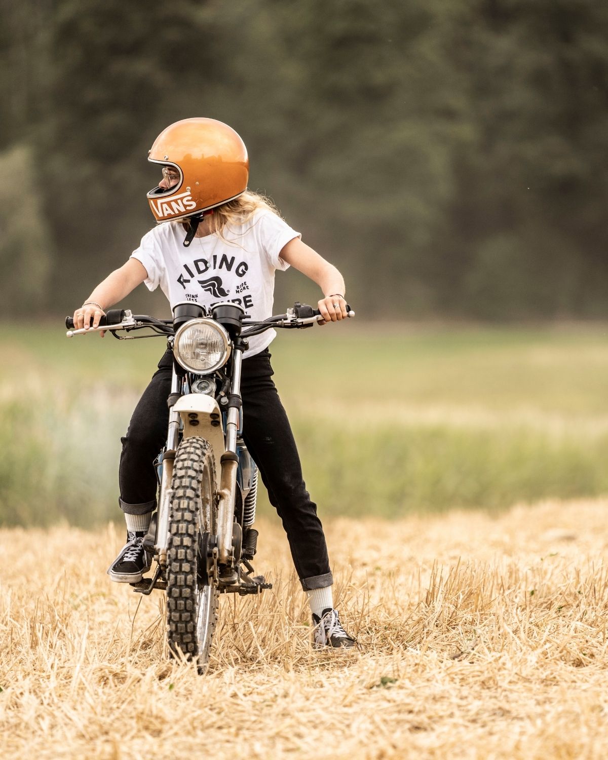 Ride More Crop Top White
